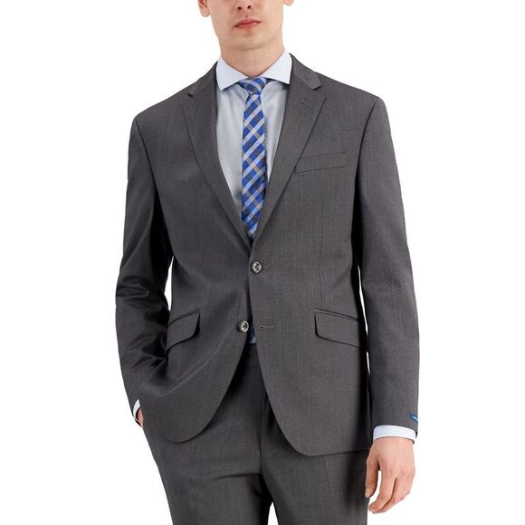 Kenneth Cole Reaction Mens Techni-Cole Slim-Fit Suit Jacket 36R Grey - NWT $270